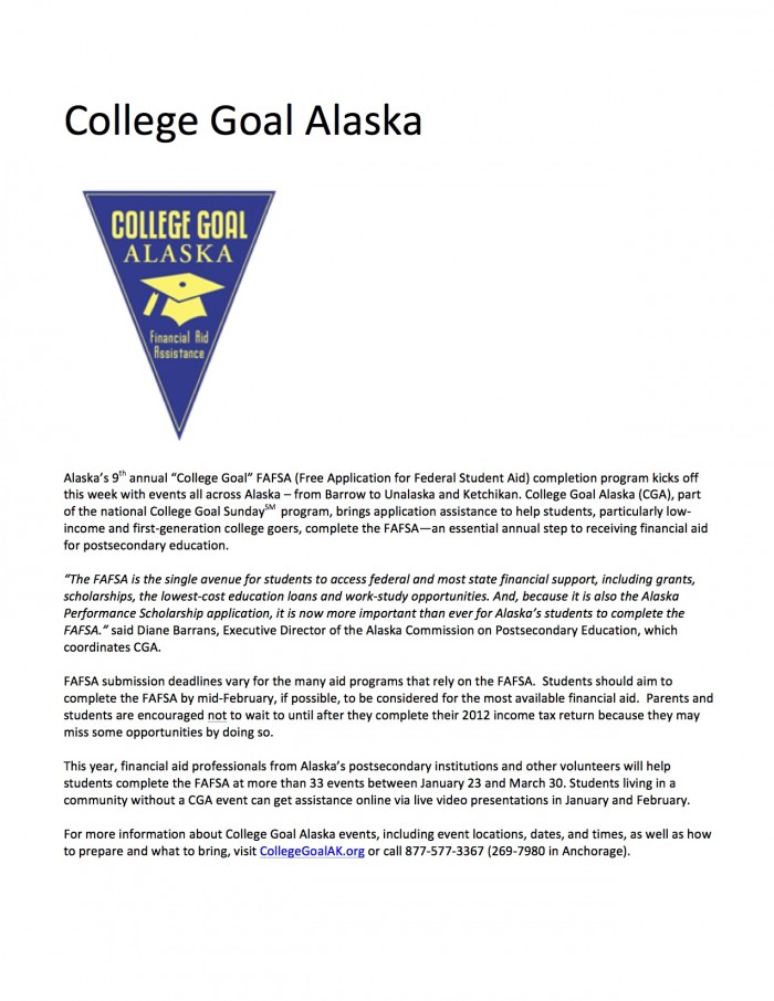 College Goal Alaska