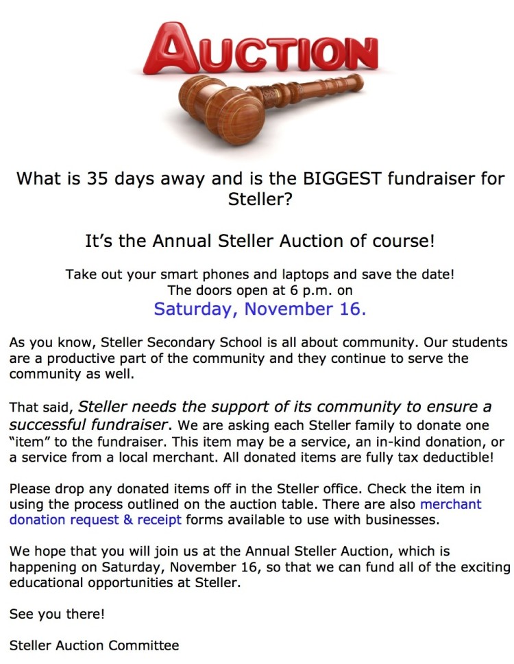 Auction Announcement