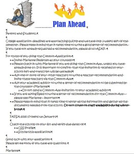 plan ahead