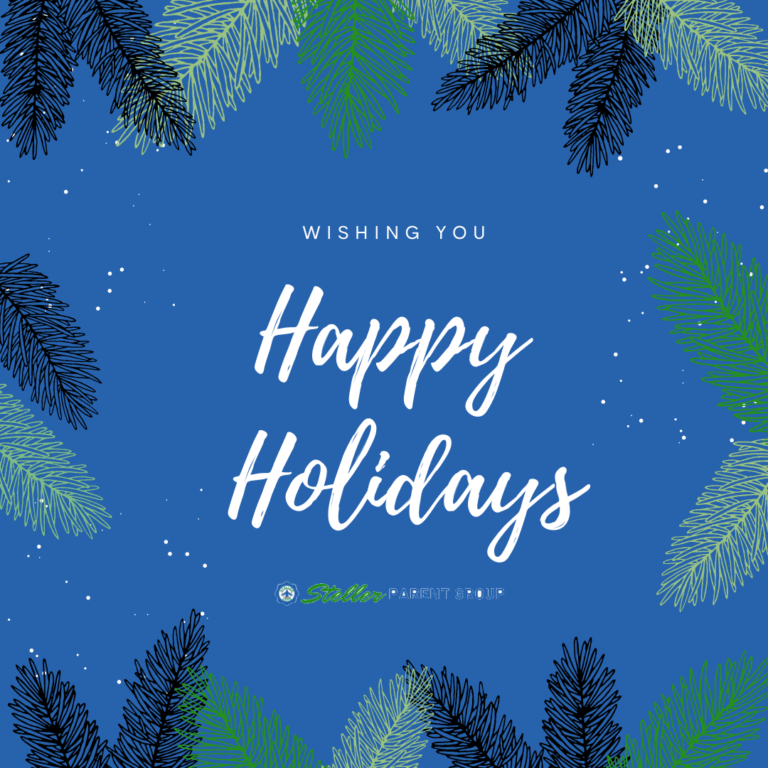Thank You and Happy Holidays Steller Parent Group